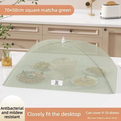 Foldable Mosquito-Proof Food Cover, Household Fly Screen, Fine-Mesh Breathable Dining Table Cover - Square