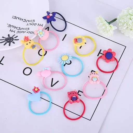 Pet Hair Tie Plastic Flowers Yi cat Yi dog Color Random Blend