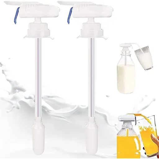 2 Pack Automatic Drink Dispenser, Milk Dispenser for Fridge Gallon, Hands-Free Electric Tap, Can Prevent Milk Juice Beer Spill Proof, Suitable for Outdoor and Home Kitchens
