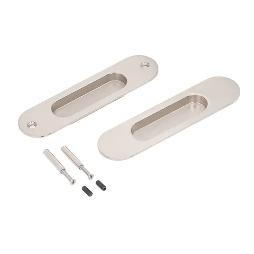 Sliding Door Handles Set Smoothing Surfaces Aluminum Alloy Closet Door Finger Flush Pull