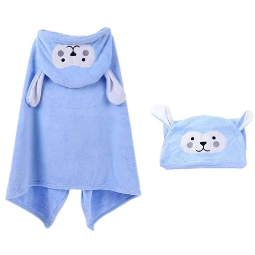 Kids Bath Towels, Premium Hooded Towel for Toddlers Coral Fleece Swimming Bathrobe for Boys Girls-27.5" x 55"