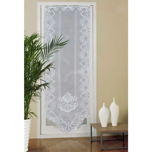 Lace Door Curtain, 60Cm X 180Cm Semi Sheer Window Voile Curtains, Embroidered Curtain For Home Decor Living ROom,