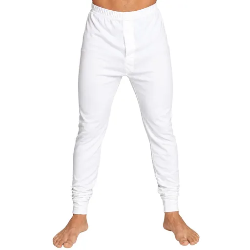 Mens Thermal Long John Pants Merino Wool Blend Base Layer Winter Warm - Beige