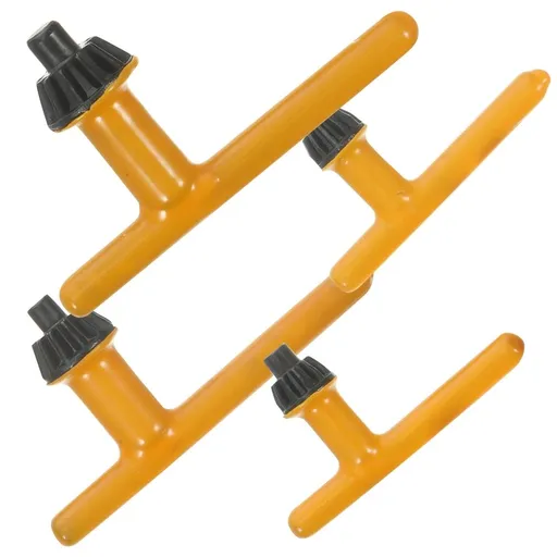 4-Piece Drill Press Clamping Wrench Set with Steel Construction and Ergonomic Orange Handles for Electric Drills