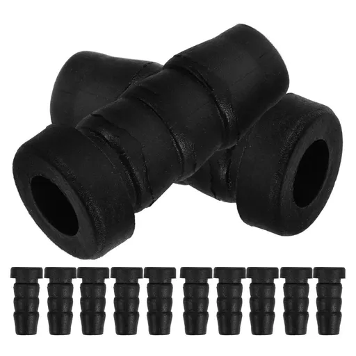50Pcs Plastic Stem Sleeve for Casters Black Protective Cover for Office and Home Chair Wheels