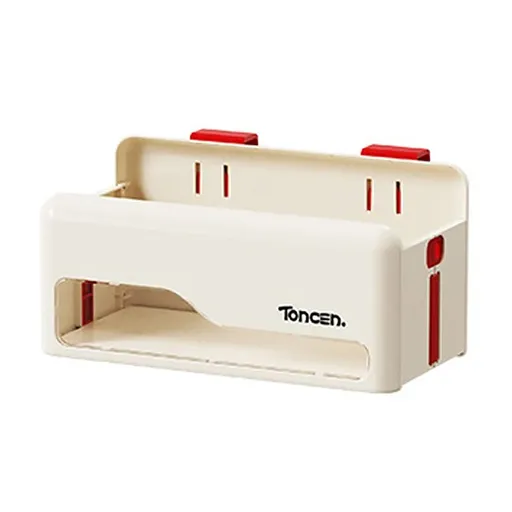 Foldable Hanging Storage Box No Drilling Required Wall-mounted Organizer (White)