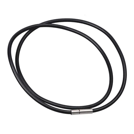 Waterproof Braided Leather Cord Chain Necklace, Men Women DIY Woven Wax Rope Chain for Pendant, 2.8mm Width, 19.68" Length