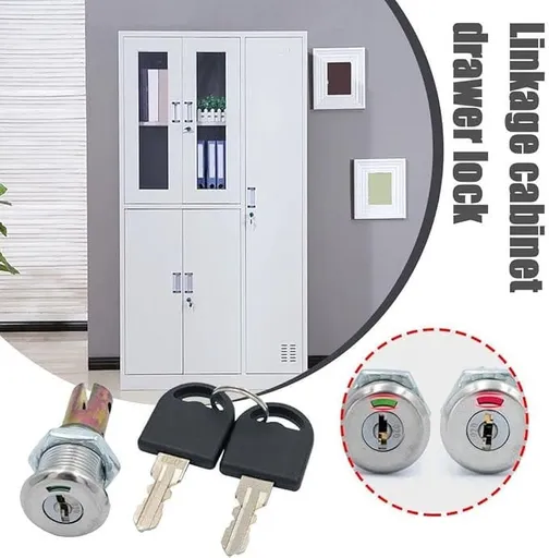 Toolbox Lock with Keys, Universal Metal Replacement Lock Set for Tool Cabinets Drawers and Storage Boxes