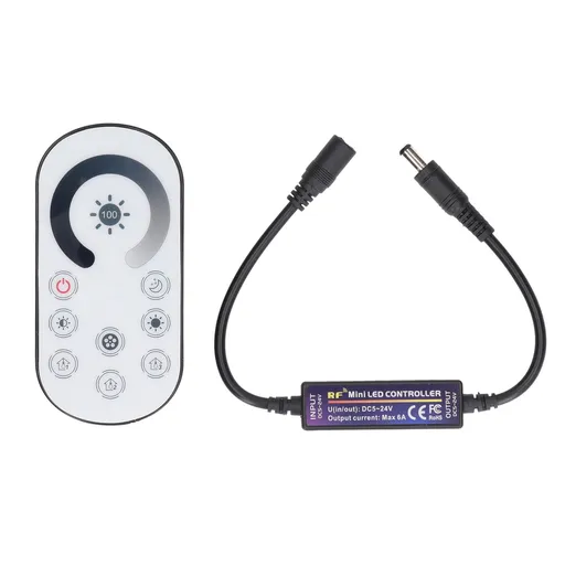 RF Full Touch Dimmer Wireless Constant Voltage LED Controller Mini Induction Light Bar Controller DC 5‑24V