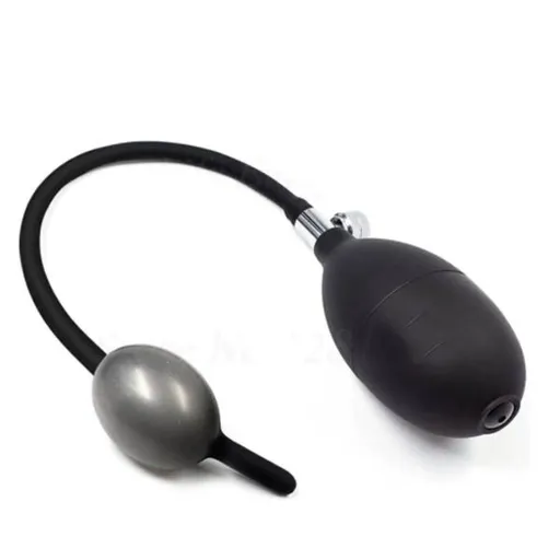 House Of Dasein Inflatable Penis Plug Black Silicone Urethral Sound Catheter Dilator Men - Black