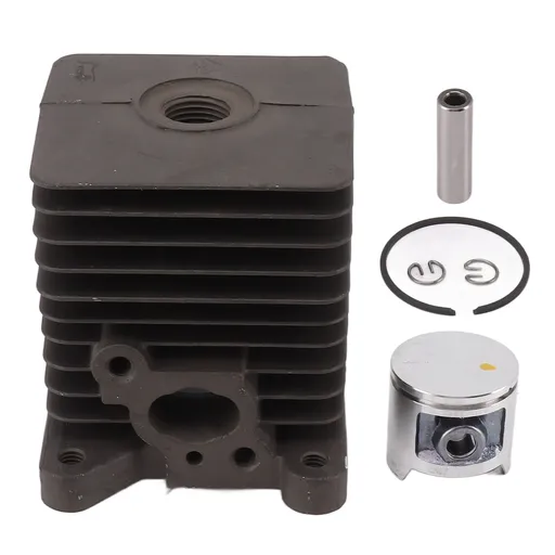 Cylinder Piston Assembly Kit 33.5mm Aluminum Alloy Trimmer Cylinder Piston Replacement for Homelite S25 Garden Tools Spare Parts