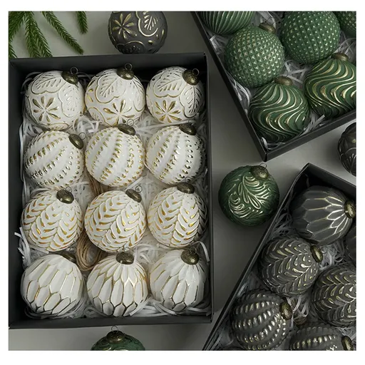 Rustic Christmas Ball Ornaments, Vintage Christmas Tree Decorations, Large Shatterproof Neutral Farmhouse Luxury Xmas Ornaments, Antique Christmas Balls Decorative, for Christmas Tree, Home Decor Gold
