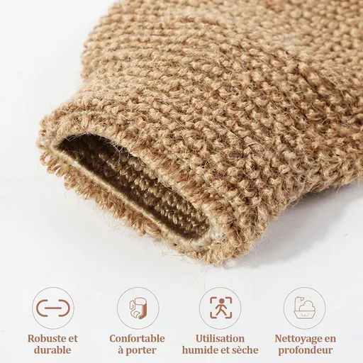 Horsehair Exfoliating Back Scrub Gloves