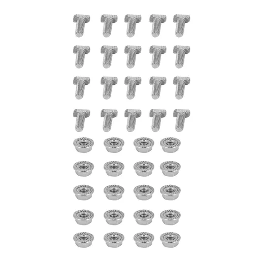 20 Set 304 Stainless Steel M6 Screws with Flange Nut Fasteners Hardware Greenhouse Supplies