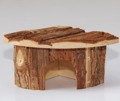 2 X YES4PETS Natural Wooden Hamster Mouse Gerbil Playground Rats Pets Toys Play Small Birds House Garden Decor
