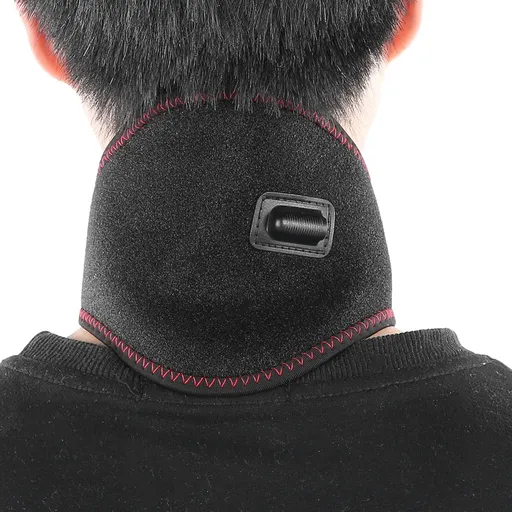 Electric Heating Neck Belt, Heated Neck Wrap, Pain Relief Timing Hot Compress Cervical Vertebra Wrap （black）