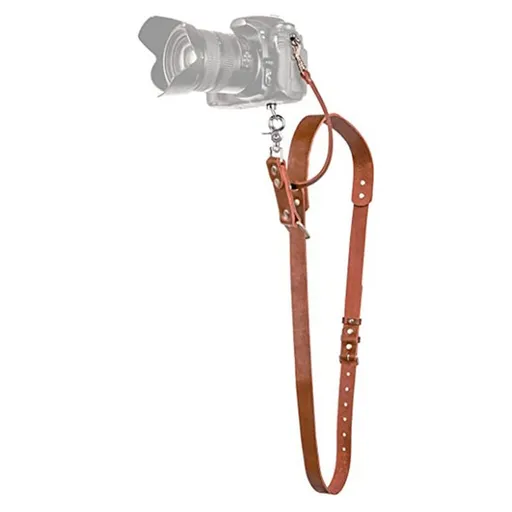 Leather camera shoulder strap, convenient universal digital device adjustment, adjustable back safety belt rope（Brown Third Generation）