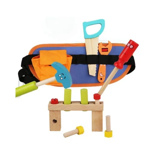 wooden toolbox, animal themed toy, building set, kids construction toy, fine motor skills, creative play, educational toy, birthday gift, Children's Day gift, Australian toy - Multi - Size 2