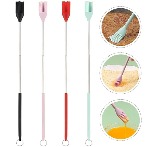 4-Pack Silicone Scrub Brushes for Kitchen Cleaning, Outdoor , Barbecue Maintenance and More