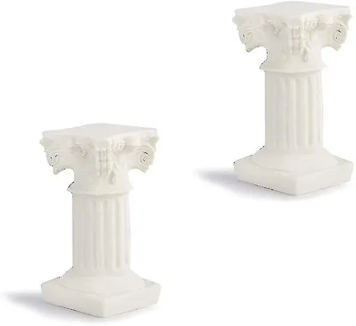 Roman Pillar Statue Mini Resin Decoration 3.5x3.5x7cm White