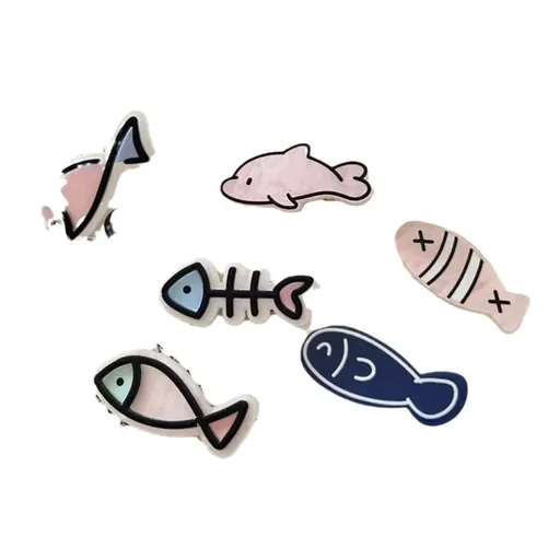 Clips 6pcs Cartoon Small Fish Hairpin Girl Hair Accessories Clips Hair Clips for Thin Hair Clips for Hair Cartoon Hair Clip