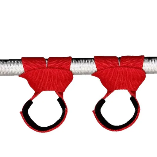 Gym Lifting Straps Barbell Deadlift Booster Belt Fitness Anti-slip Hand Wraps Wrist Straps Fitness Training Auxiliary Belt - Red L