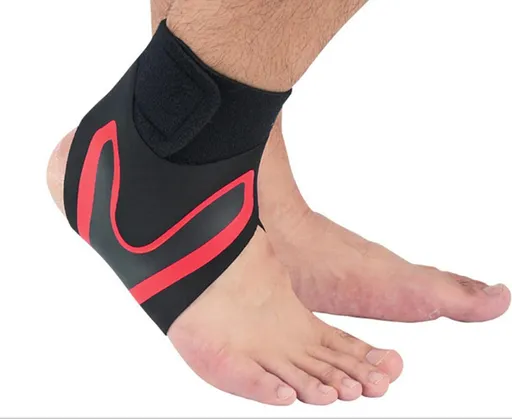 A Pair of Sports Ankle Sleeve Compression Anti-sprain Protection Socks Outdoor Sports Climbing Equipment-Red L