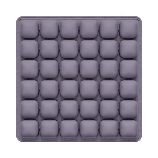 Purple Portable 3D Aircell Travel Inflatable Seat Cushion with Built-in Pump – 36 Airbags Ergonomic Pressure Relief Pad with Lycra Cover & Non-Slip Base for Office Car Flight Long Sitting