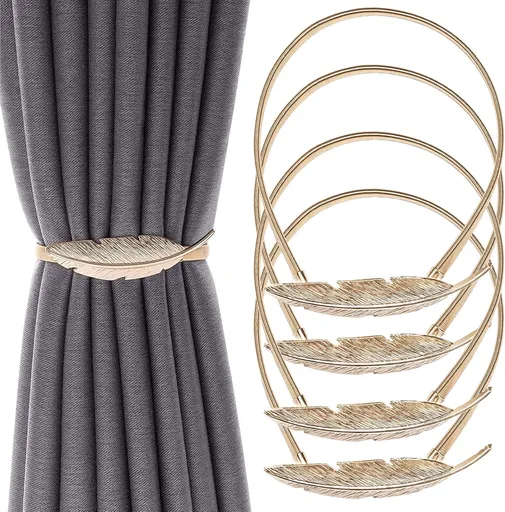 4 Pack Curtain Ties Gold Decorative Window Accessories for Hanging Curtains