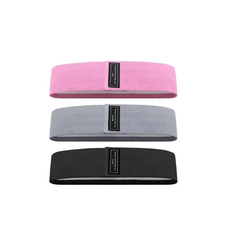Resistance Booty Bands Set of 3 Fabric Hip Circle Loop Bands Pink Grey Black