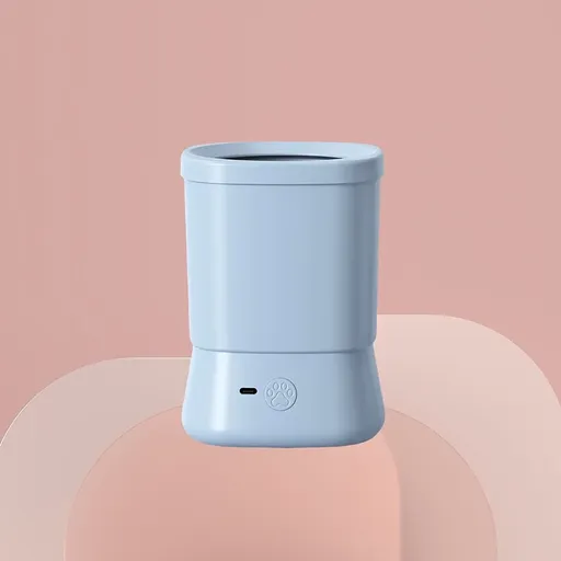 Pet Automatic Paw Cleaner with 360° Rotating Silicone Bristles, 2-Speed Settings, Type-C Rechargeable — A Must-Have for Small/Medium Cats & Dogs.(blue)
