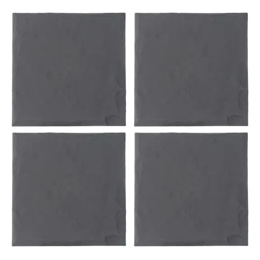 Stepping Stone with Ground Stakes Polypropylene Resin Weatherproof Garden Décor Stepping Stone for Lawn Outdoor Square Grey