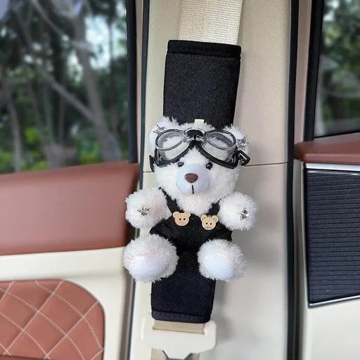 Plush Shoulder Pad Safety Belt Protector Xueyi White bear (black overalls) and a black shoulder pad No specifications