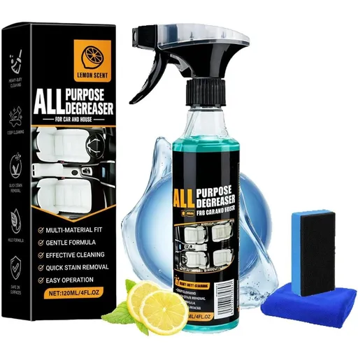 Multipurpose Foam Cleaner Spray, All Purpose Degreaser for Car and House,Foam Cleaner All Purpose, Lemon Scent,Heavy-Duty Cleaning Spray, Quick Stain Removal
