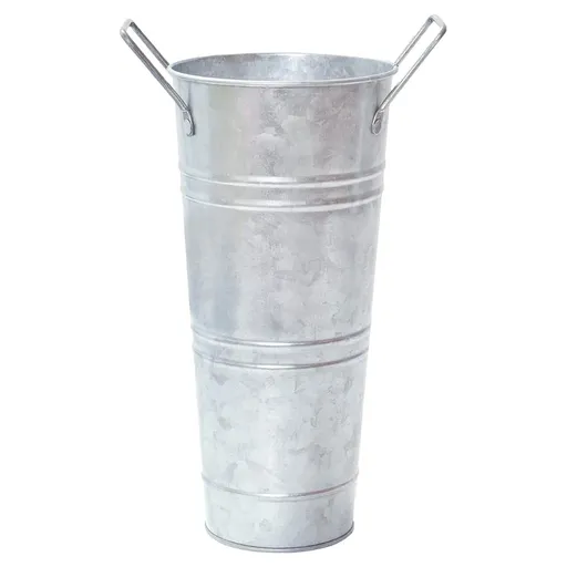 Rustic Galvanized Metal Vase - Vintage French Farmhouse Pitcher for Flowers & - Shabby Chic Tall Floor Vase for Kitchen, Bedroom & Table Centerpieces