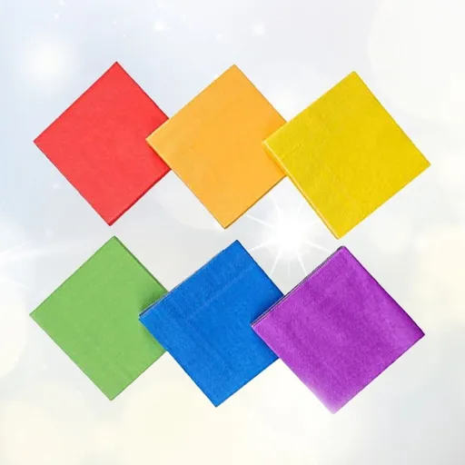 120Pcs Party Paper Towels Napkins Assorted Colors Absorbent Disposable