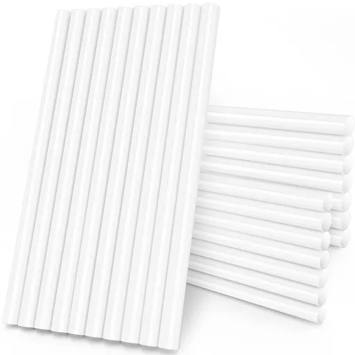 Clear Hot Glue Sticks, 20 Pcs, All Temp, Compatible with Plastic, Wood, Foam, Fabric, Metal, Glass, Ceramic, for Art