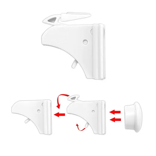 Child Safety Magnetic Cabinet Locks(4 locks+1 key), Baby Proof, No Tools Or Screws Needed - Norjews