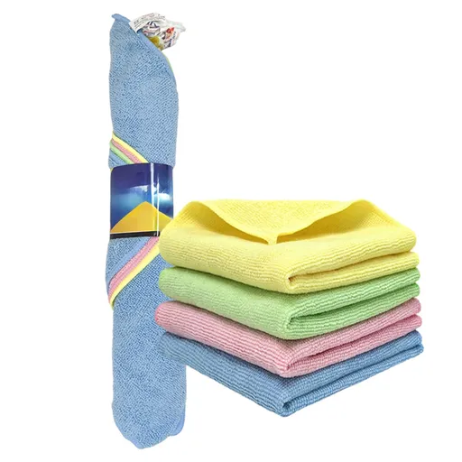 4 Pieces Ultra-Fine Microfiber Waffle Weave Cleaning Cloth, Super Absorbent and Quick-Drying for Kitchen or Car, Soft and Lint-Free