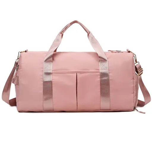 Large Sports Gym Bag Oxford Travel Bag Wet Dry Storage for Swimming - Pink