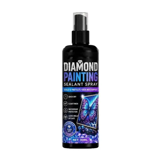 Diamond Painting Sealer Spray, 30ml Quick Dry Gloss Finish Sealant, Portable Clear Protective Coating Spray for Diamond Art, Puzzles, Coasters & DIY Crafts