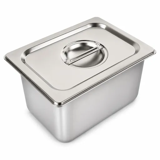 Commercial Stainless Steel GN 1/2 150mm Deep Gastronorm Bain Marie Buffet Steam Table Food Pan with Lid