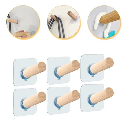6pcs Coat Rack Hooks Heavy Duty Plastic Garage Storage Utility Hooks for Adults