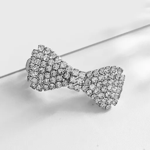 4-Pack Rhinestone Bow Hair Clips Sparkling Crystal Barrettes Wedding Bridal Hair Accessories for Women and Girls