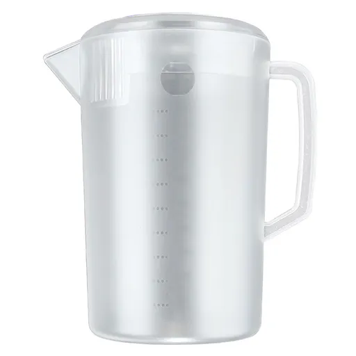 Water Pitcher PC Plastic High Temperature Resistance Frosted Kettle Mix Drinks Water Jug with Scale and Lid for Lemonade Beverage Ice Tea Transparent 3500ml