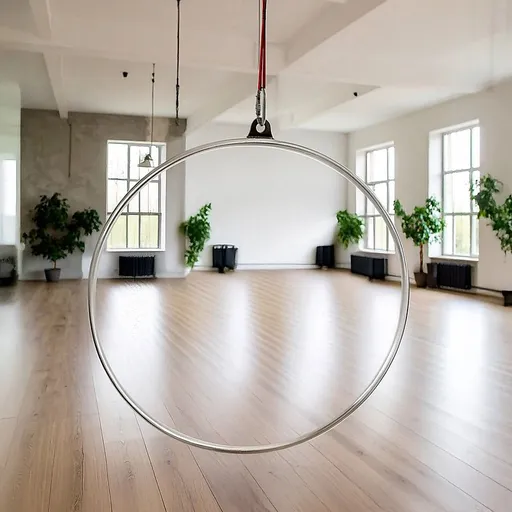 Aerial Yoga Hoop 90CM Lyra Hoop Circus Single Point Aerial Ring Set