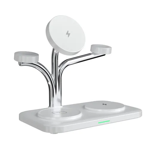 Wireless Charger 5-in-1 Fast Charging Dock Universal Compatibility White