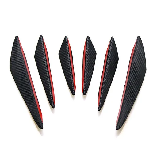 Ningzhi Anti-Scratch Bumper Strip PVC Black 6 Pack Carbon fiber pattern (6 pieces in small, medium and large sizes) comes with adhesion promoter