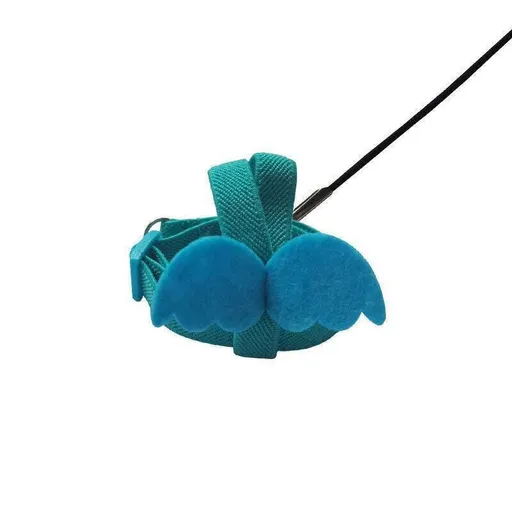 Parrot Bird Harness Leash Adjustable Flying Training Rope Cockatiel Conure Budgie - Blue