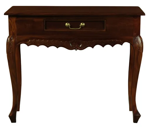 Jepara 1 Drawer Carved Sofa/Hall Table (Mahogany)